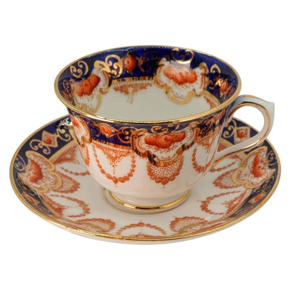 Royal Albert Cobalt Blue - Imari style teacup and saucer set